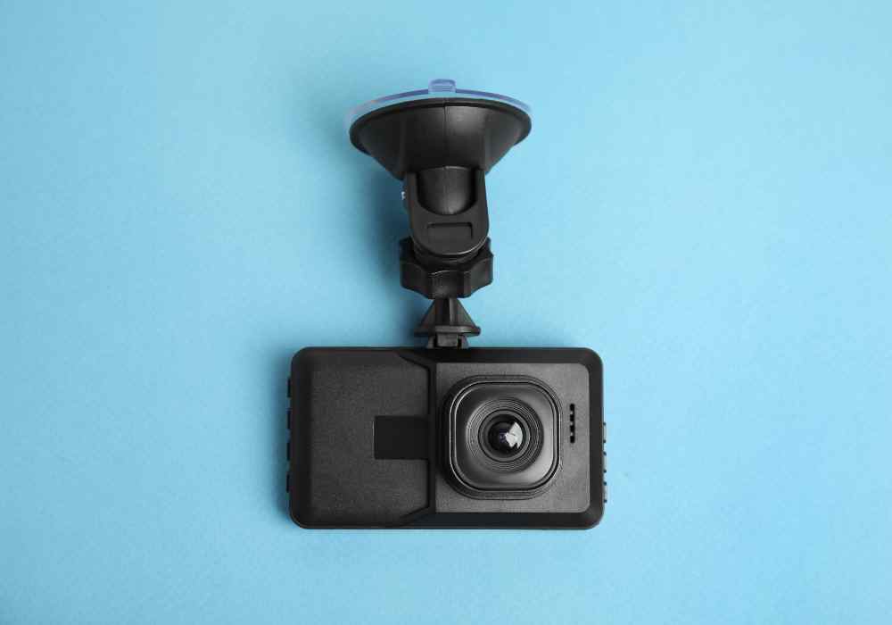 dashcam with a holder before mounting