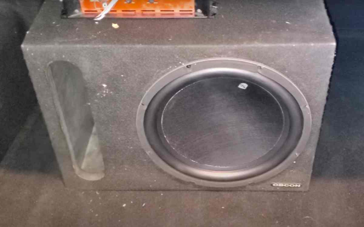 added a subwoofer in the trunk of the car